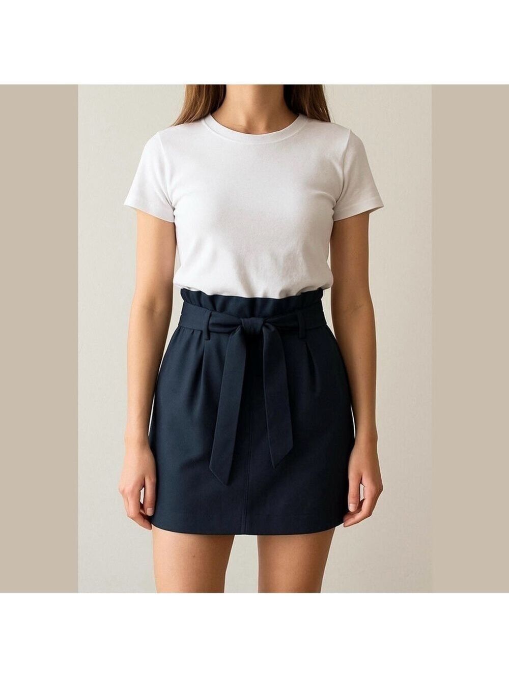 EXPRESS tulip style mini skirt w belt black Sz 8